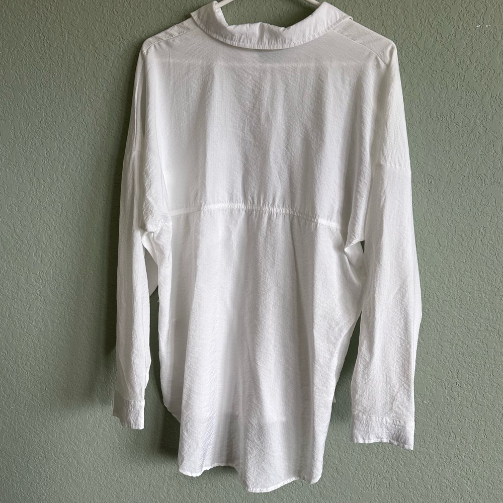 Blu Pepper White Button Down Collared Shirt Blous… - image 5